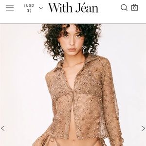 With Jéan “Eva Top” Brown Knit XXS